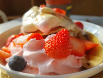 Close-up of dessert in plate