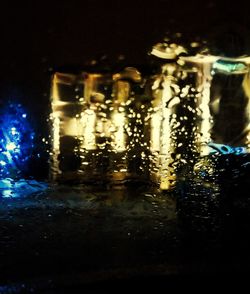 Close-up of illuminated water