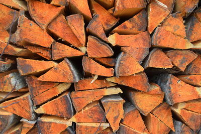 Full frame shot of firewood