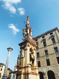 Low angle view of statue of a building