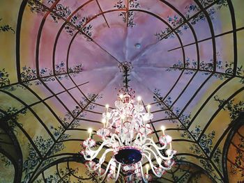 Low angle view of ornate ceiling