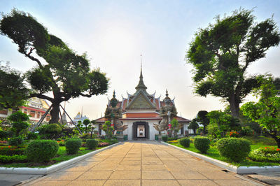 View of temple against clear sky