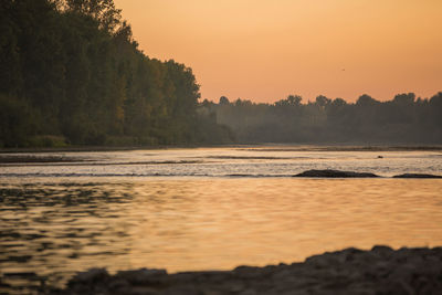 Sunset on the river