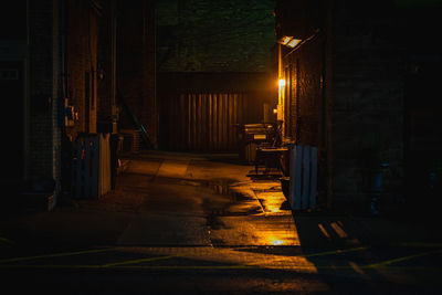 A dark alleyway i thought had some moody light.