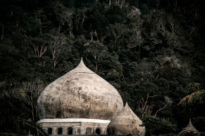 View of temple against trees