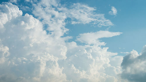 Low angle view of clouds in sky