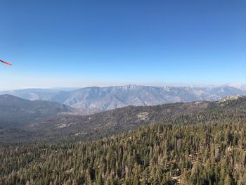 Scenic view of mountains against clear sky