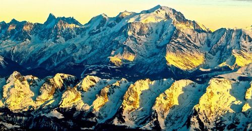 Scenic view of snowcapped mountains