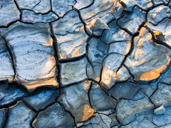 Full frame shot of cracked water