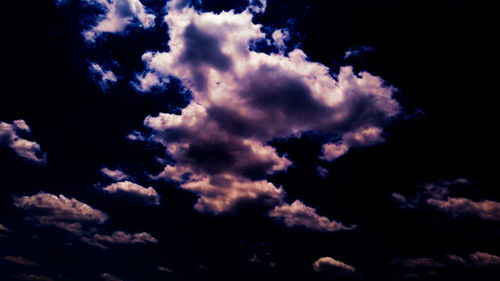 Low angle view of clouds in sky