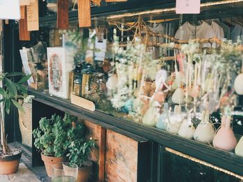 Panoramic view of market for sale in store