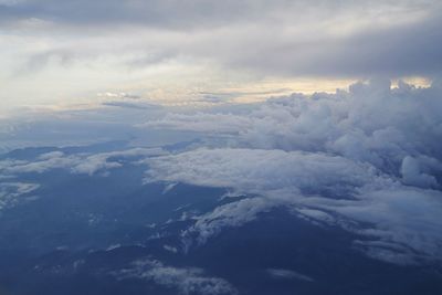 Aerial view of cloudscape against sky