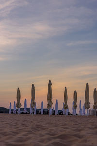 Panoramic view of sea against sky during sunset