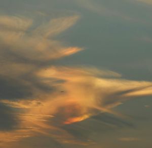 Scenic view of cloudy sky during sunset