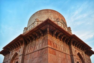 Low angle view of historical building against sky