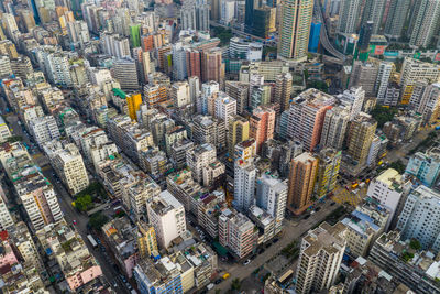 Aerial view of modern cityscape