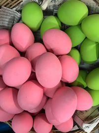 High angle view of candies