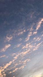 Low angle view of clouds in sky