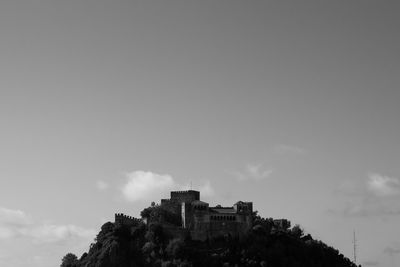 Fort on hill against sky