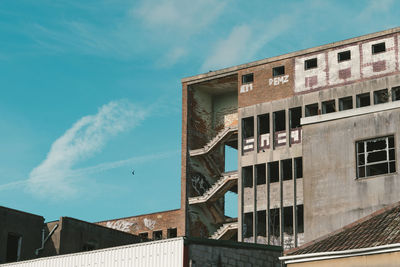 Low angle view of residential buildings against sky