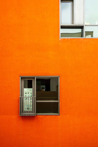 Close-up of windows of the wall