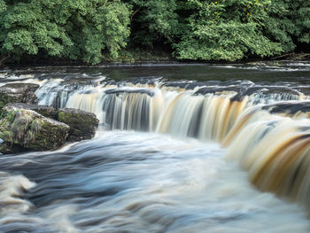 High angle view of waterfall