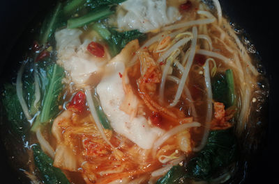 Close-up of noodles in bowl