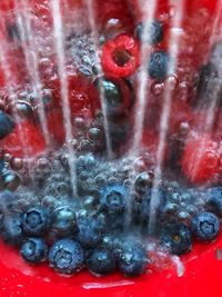 Full frame shot of strawberry in water