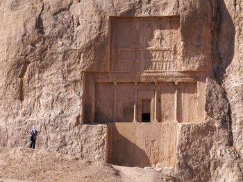 Exterior of old ruin building