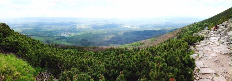 Panoramic view of mountains against sky