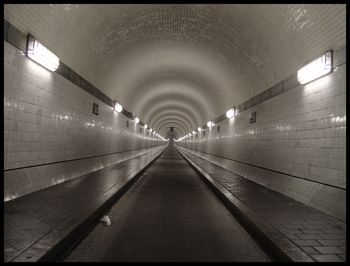 Empty subway tunnel