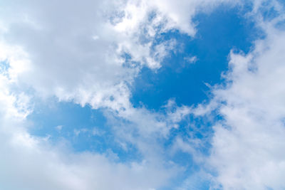 Low angle view of clouds in sky
