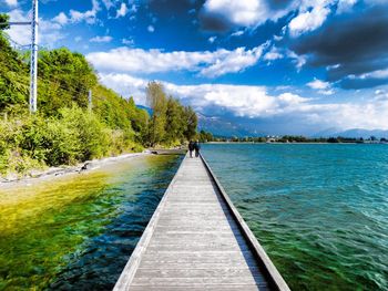 View of pier over sea