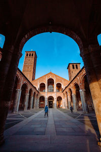 Low angle view of historic building