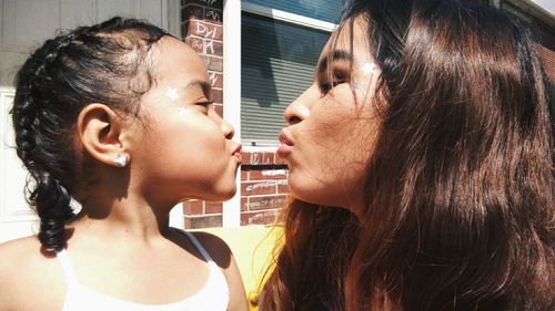 Close-up of young woman