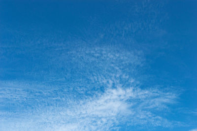 Low angle view of clouds in blue sky