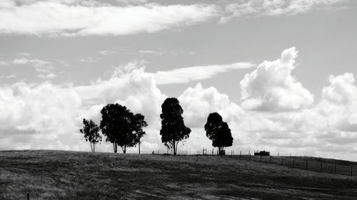 Scenic view of land against sky