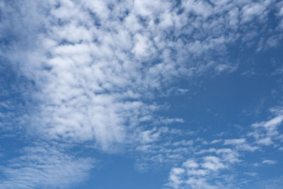 Low angle view of clouds in sky