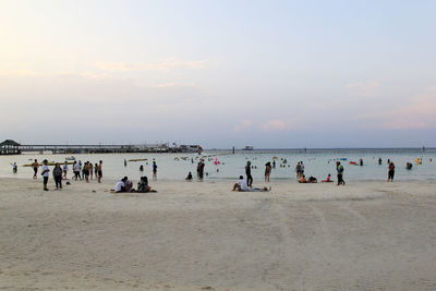 Group of people on beach