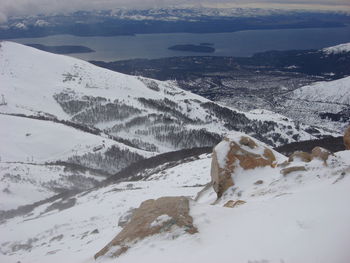 Scenic view of snow covered landscape