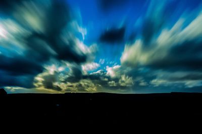 Low angle view of storm clouds