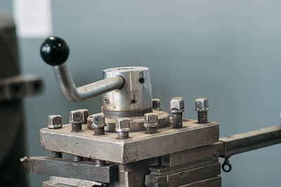 Close-up of machine part