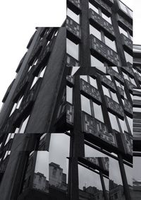 Low angle view of modern building against sky