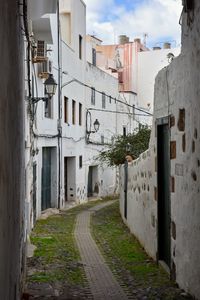 Narrow alley amidst buildings in town
