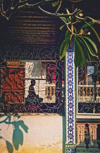 Multi colored built structure