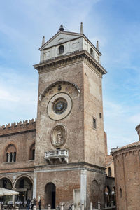 Low angle view of historic building against sky