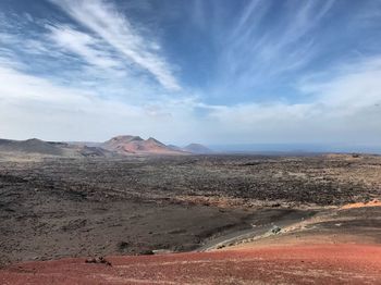 Scenic view of desert against sky