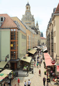 People on street in city