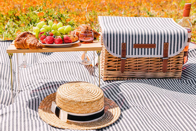 Close-up of food on table