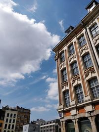 Low angle view of old building against sky